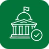 Government Project Expertise icon - government building with checkmark