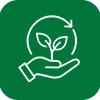 Sustainable Solutions icon - hand holding a growing plant